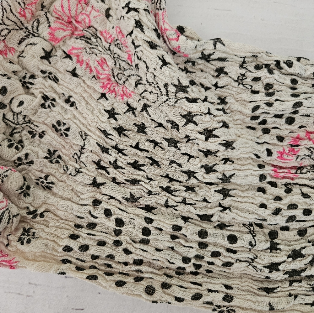 Free People Women's Pink and Black Birds and Floral Beach Shopping Bag - Picture 7 of 7